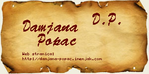 Damjana Popac vizit kartica